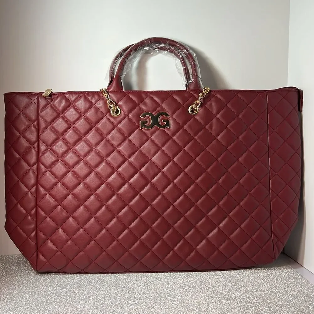 Extra Large Gilda Paris Tote with Gold Chain Handles. P14